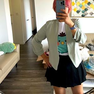 Babaton pale mint blazer is 12 fits like 10